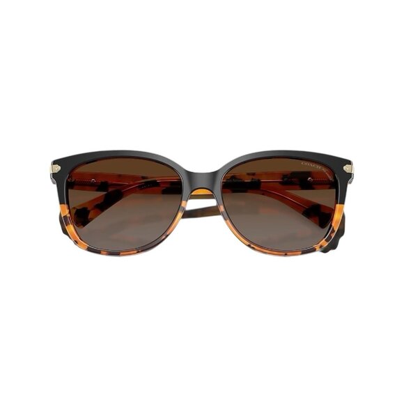 COACH Womens Sunglasses Cat Eye HC8132 Tortoise Gradient Polarized Case & Papers main image 9